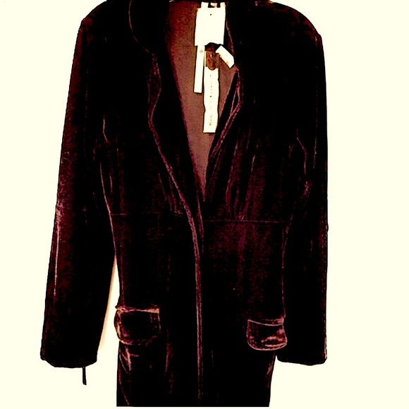 NEW RANCHO ESTANCIA Long Velvet Vintage Fenway Equestrian Riding Style Jacket - Picture 2 of 11